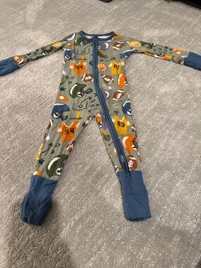 Little Sleepies one-Piece Pajamas football Print